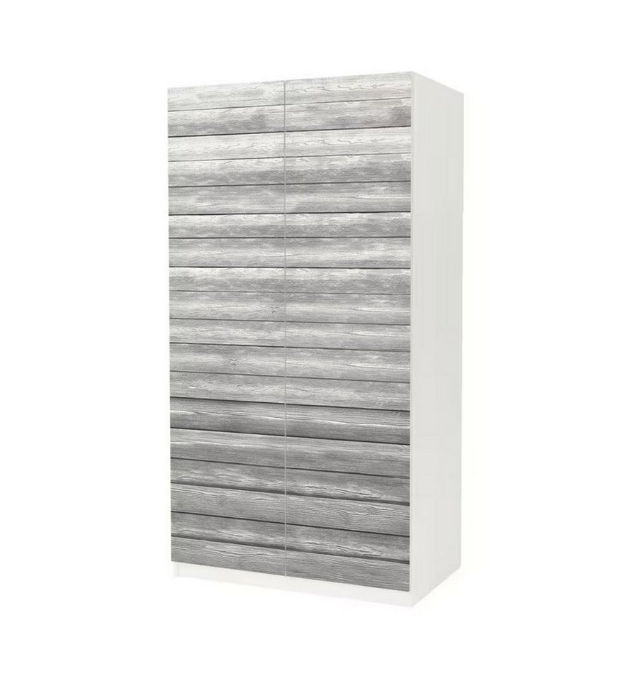 MyMaxxi Möbelfolie Schrankaufkleber Pax Vintage helles Holz Textur Möbelfolie Folie, (2St.}, Ein Aufkleber je Schranktür), Selbstklebend, rückstandsfrei ablösbar von MyMaxxi