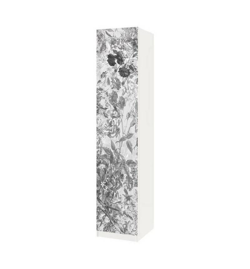 MyMaxxi Möbelfolie Schrankaufkleber Pax Vintage weißes Blumenbeet Möbelfolie Folie, (Vintage Tapete Blumenbeet, 1St.}, Ein Aufkleber je Schranktür), Selbstklebend von MyMaxxi