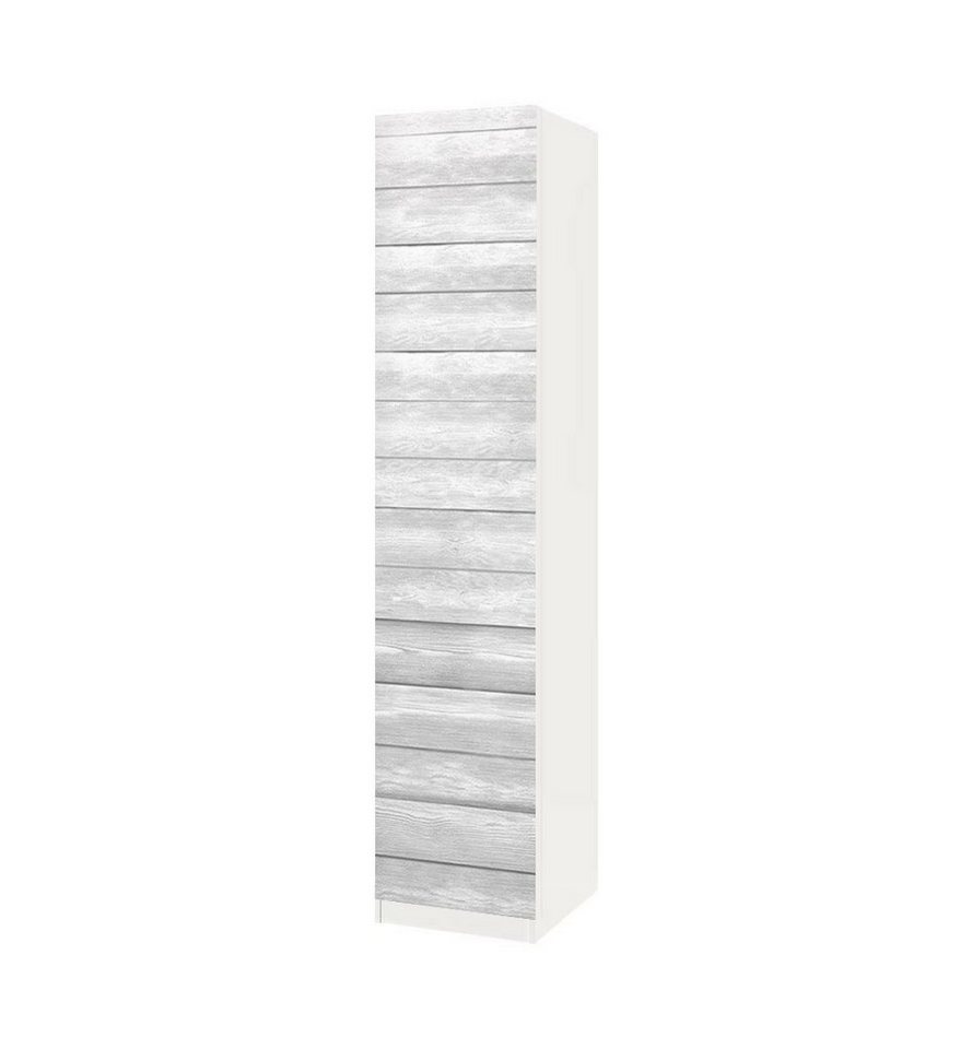 MyMaxxi Möbelfolie Schrankaufkleber Pax Vintage weißes Holz Textur Möbelfolie Folie, (1St.}, Ein Aufkleber je Schranktür), Selbstklebend, rückstandsfrei ablösbar von MyMaxxi