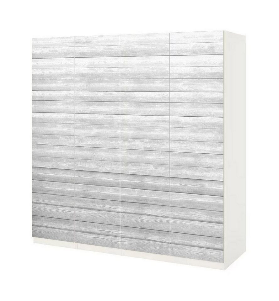 MyMaxxi Möbelfolie Schrankaufkleber Pax Vintage weißes Holz Textur Möbelfolie Folie, (4St.}, Ein Aufkleber je Schranktür), Selbstklebend, rückstandsfrei ablösbar von MyMaxxi