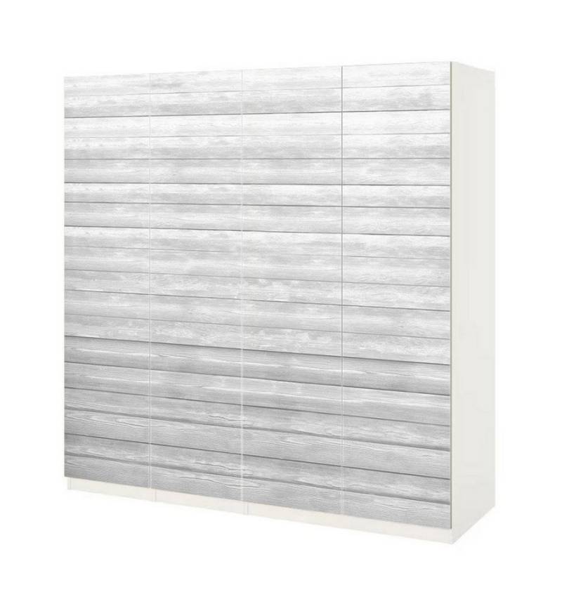 MyMaxxi Möbelfolie Schrankaufkleber Pax Vintage weißes Holz Textur Möbelfolie Folie, (4St.}, Ein Aufkleber je Schranktür), Selbstklebend, rückstandsfrei ablösbar von MyMaxxi