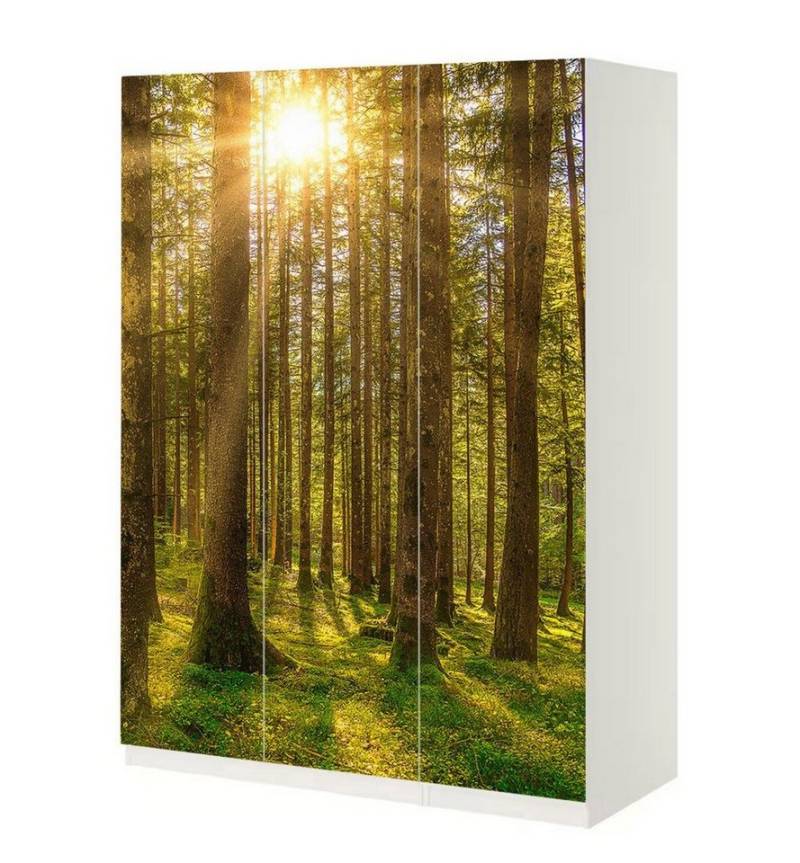 MyMaxxi Möbelfolie Schrankaufkleber Pax Waldlichtung im Frühling Möbelfolie Folie, (Waldlichtung, 3St.}, Ein Aufkleber je Schranktür), Selbstklebend von MyMaxxi