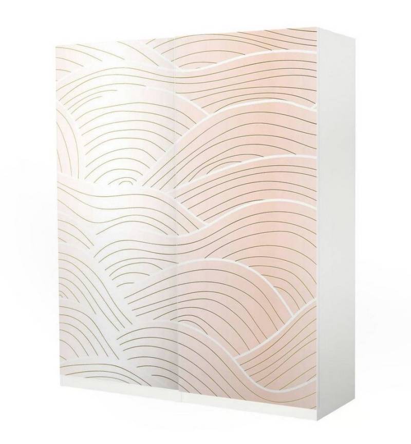 MyMaxxi Möbelfolie Schrankaufkleber Pax Wellenverlauf Gemälde Klebefolie Möbelfolie Folie von MyMaxxi