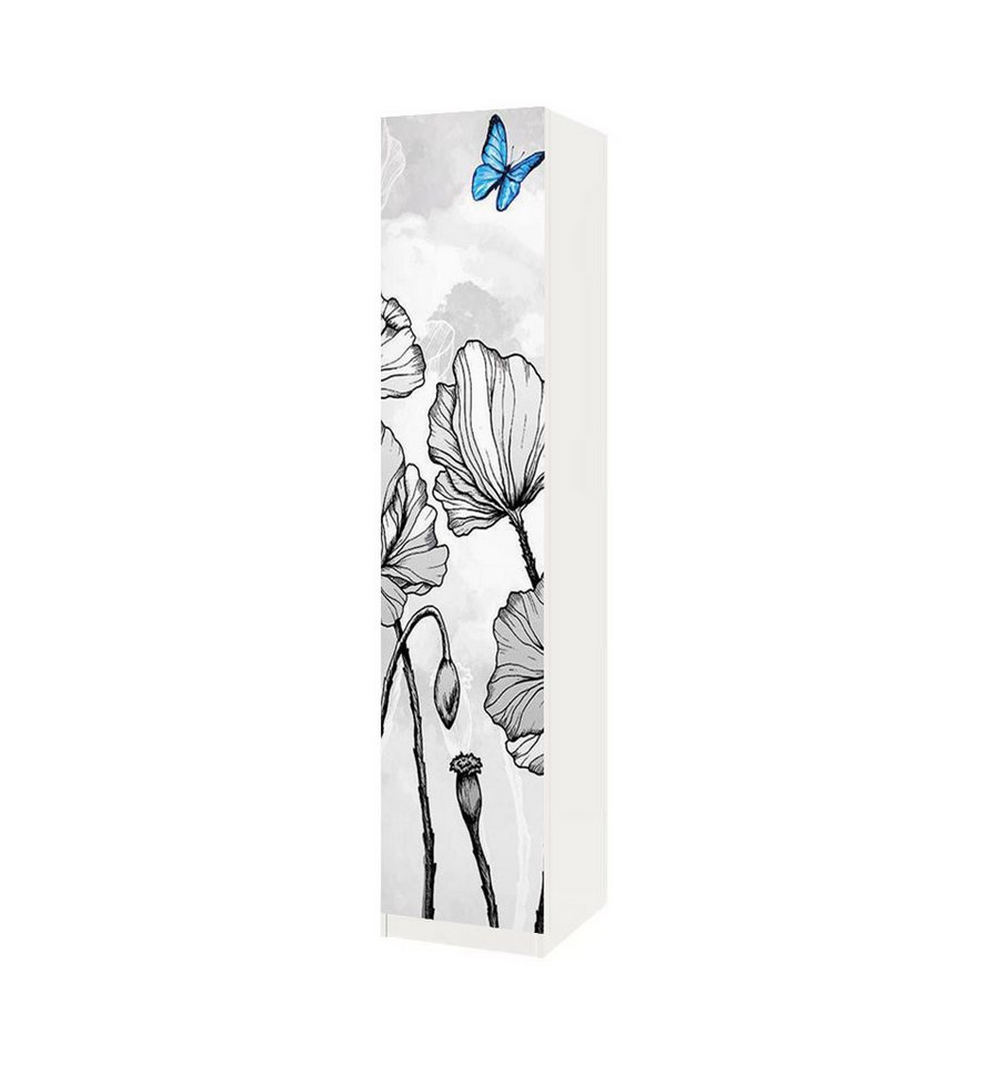 MyMaxxi Möbelfolie Schrankaufkleber Pax Wunderland Blumen grau Möbelfolie Folie MyMaxxi Möbelfolie Schrankaufkleber Pax Wunderland Blumen grau Möbelfolie Folie von MyMaxxi