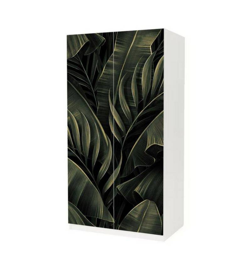 MyMaxxi Möbelfolie Schrankaufkleber Pax blühende Blätter Dschungel Möbelfolie, (Dschnungelpflanzen, 2St.}, Ein Aufkleber je Schranktür), Selbstklebend von MyMaxxi