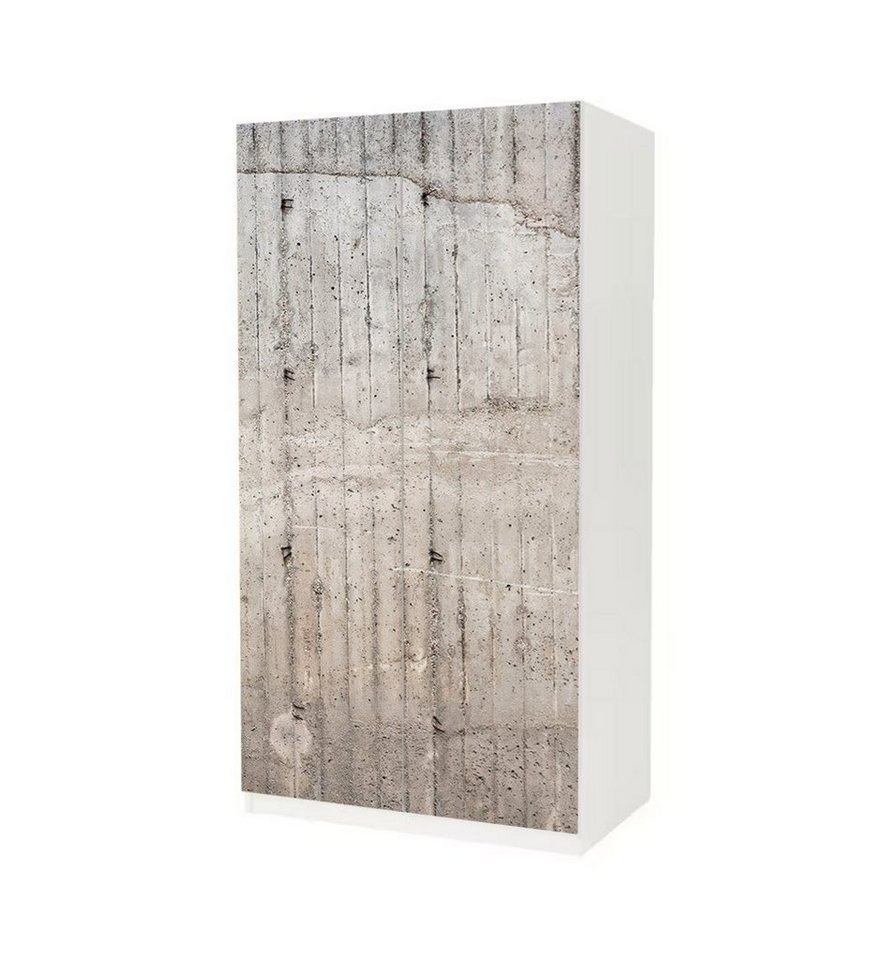MyMaxxi Möbelfolie Schrankaufkleber Pax verwaschene Betonwand Klebefolie Möbelfolie Folie, (Betonwand verwaschen, 2St.}, Ein Aufkleber je Schranktür), Selbstklebend von MyMaxxi