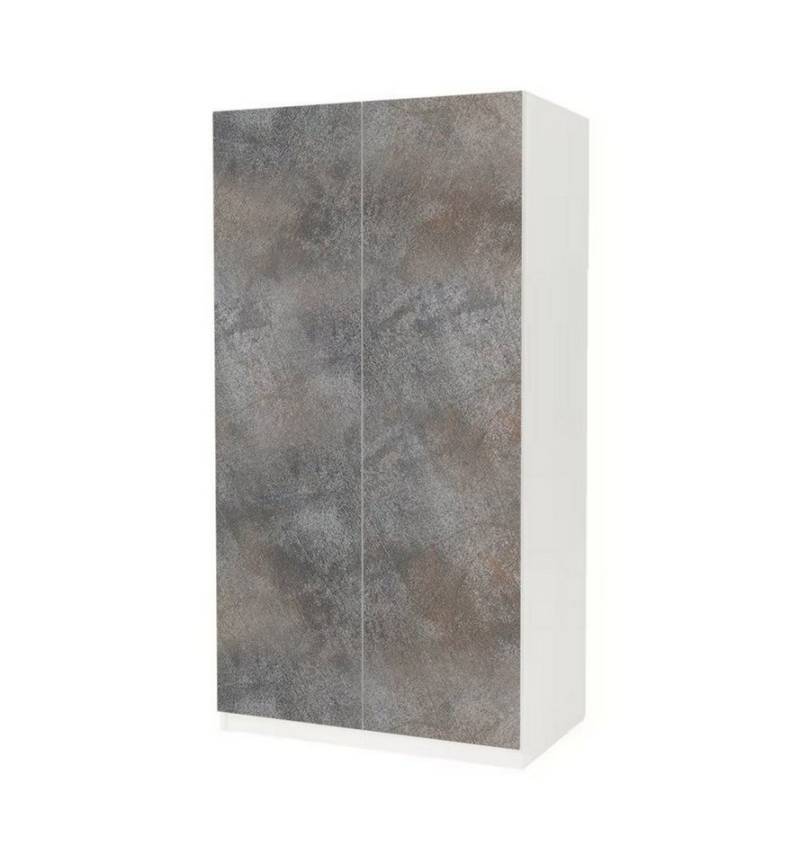 MyMaxxi Möbelfolie Schrankaufkleber Pax verwaschene helle Stahlwand Möbelfolie Folie, (Stahlwand hell, 2St.}, Ein Aufkleber je Schranktür), Selbstklebend von MyMaxxi