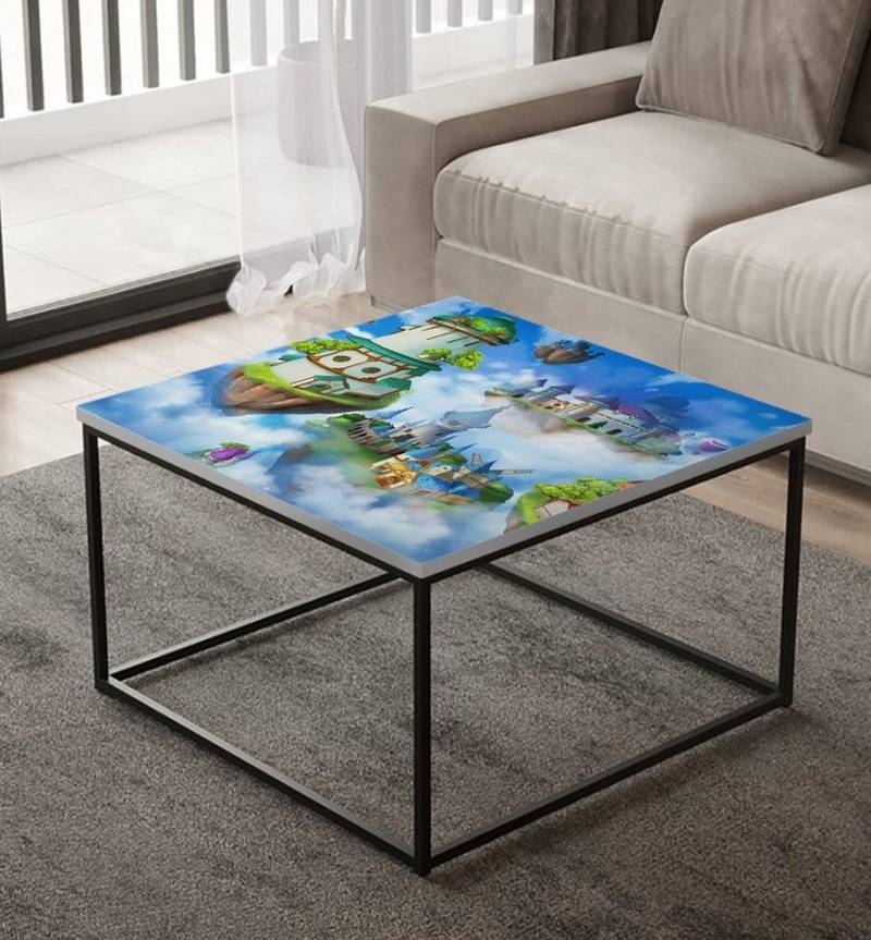 MyMaxxi Möbelfolie Tischfolie Am Himmel fliegende Stadt Bubblefree selbstklebend Folie, (Klebefolie passend geschnitten und gerollt) von MyMaxxi