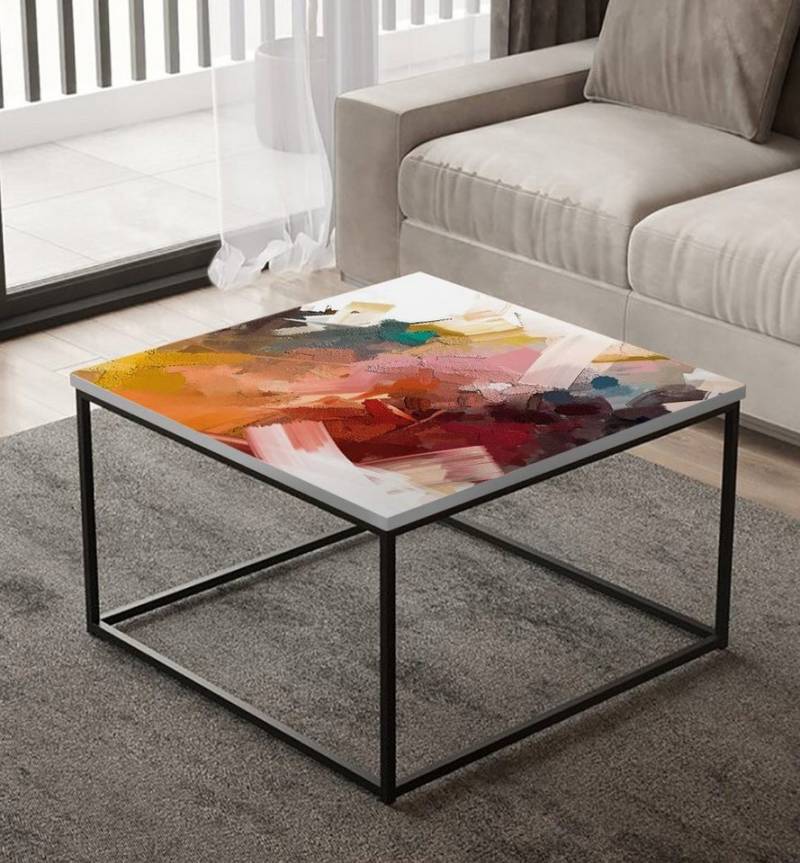 MyMaxxi Möbelfolie Tischfolie Gemälde mit bunten Pinselstrichen selbstklebend Folie von MyMaxxi