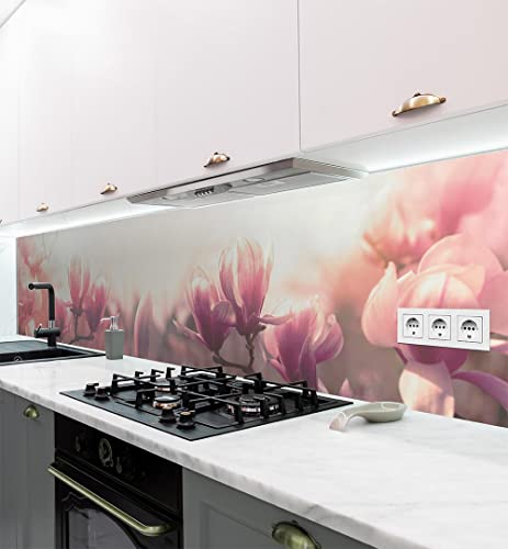 MyMaxxi - Selbstklebende Küchenrückwand Folie ohne Bohren - Motiv Blume 02-60cm hoch - Klebefolie Wandbild Küche - Wand-Deko – Blüten Natur 80 x 60cm von MyMaxxi