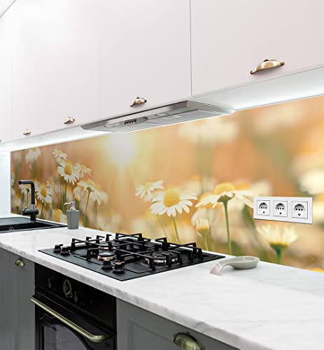 MyMaxxi - Selbstklebende Küchenrückwand Folie ohne Bohren - Aufkleber Motiv Blume 05-60cm hoch - Adhesive Kitchen Wall Design - Wandtattoo Wandbild Küche - Wand-Deko - Wandgestaltung von MyMaxxi