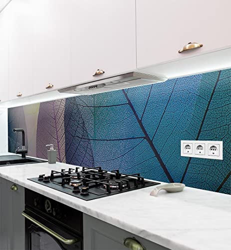 MyMaxxi - Selbstklebende Küchenrückwand Folie ohne Bohren - Motiv Blätter - 60cm hoch – Klebefolie Wandbild Küche - Wand-Deko – Pflanze 280 x 60 cm von MyMaxxi