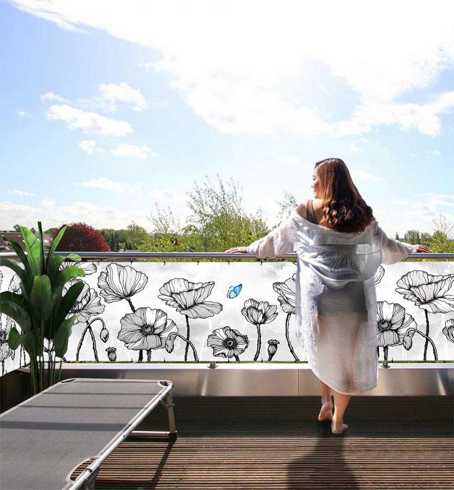 MyMaxxi Sichtschutzelement Balkonbanner Wunderland Blumen grau Balkon Sichtschutz Garten, (Wunderland Blumen grau) MyMaxxi Sichtschutzelement Balkonbanner Wunderland Blumen grau Balkon Sichtschutz Garten, (Wunderland Blumen grau) von MyMaxxi