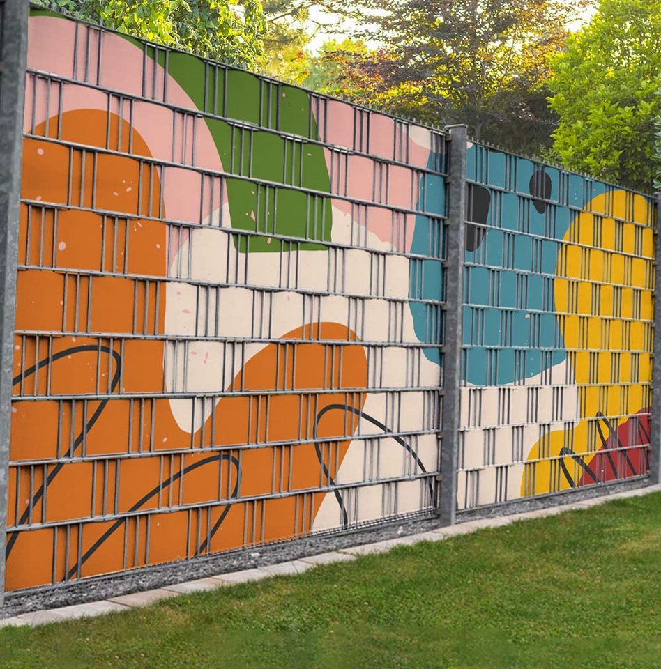 MyMaxxi Sichtschutzstreifen Sichtschutzstreifen Bunte Formen rund Sichtschutz Garten Zaun MyMaxxi Sichtschutzstreifen Sichtschutzstreifen Bunte Formen rund Sichtschutz Garten Zaun von MyMaxxi