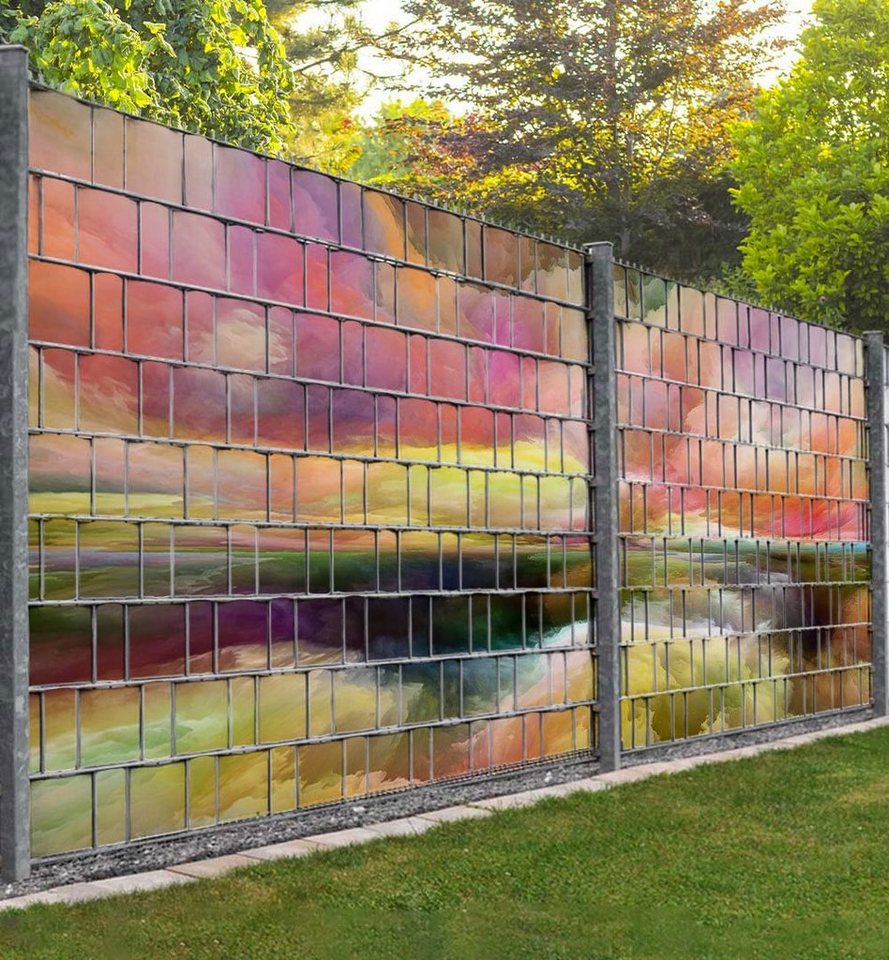 MyMaxxi Sichtschutzstreifen Sichtschutzstreifen Bunte Horizont Malerei Sichtschutz Garten Zaun MyMaxxi Sichtschutzstreifen Sichtschutzstreifen Bunte Horizont Malerei Sichtschutz Garten Zaun von MyMaxxi