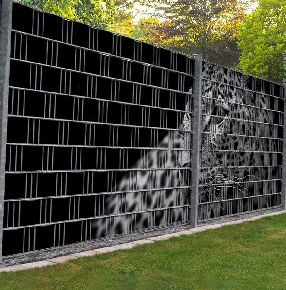 MyMaxxi Sichtschutzstreifen Sichtschutzstreifen Leopard grau Sichtschutz Garten Zaun, (Leopard grau) von MyMaxxi