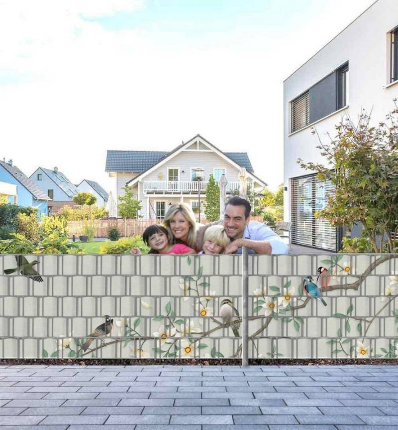 MyMaxxi Sichtschutzstreifen Sichtschutzstreifen Malerei Vogel im Frühling Sichtschutz Garten Zaun, (Malerei Vogel im Frühling) von MyMaxxi