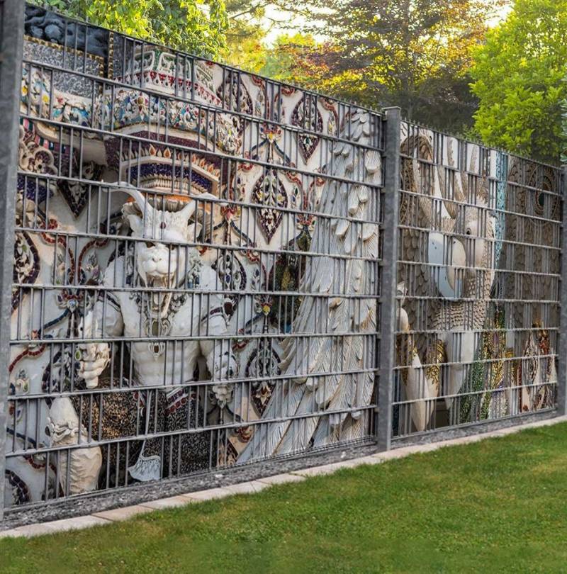MyMaxxi Sichtschutzstreifen Sichtschutzstreifen Monster Skulpturen Sichtschutz Garten Zaun von MyMaxxi