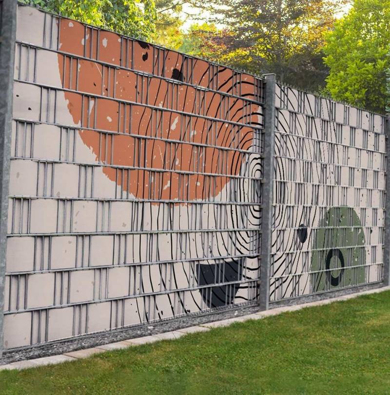 MyMaxxi Sichtschutzstreifen Sichtschutzstreifen Runde Formen Sichtschutz Garten Zaun von MyMaxxi