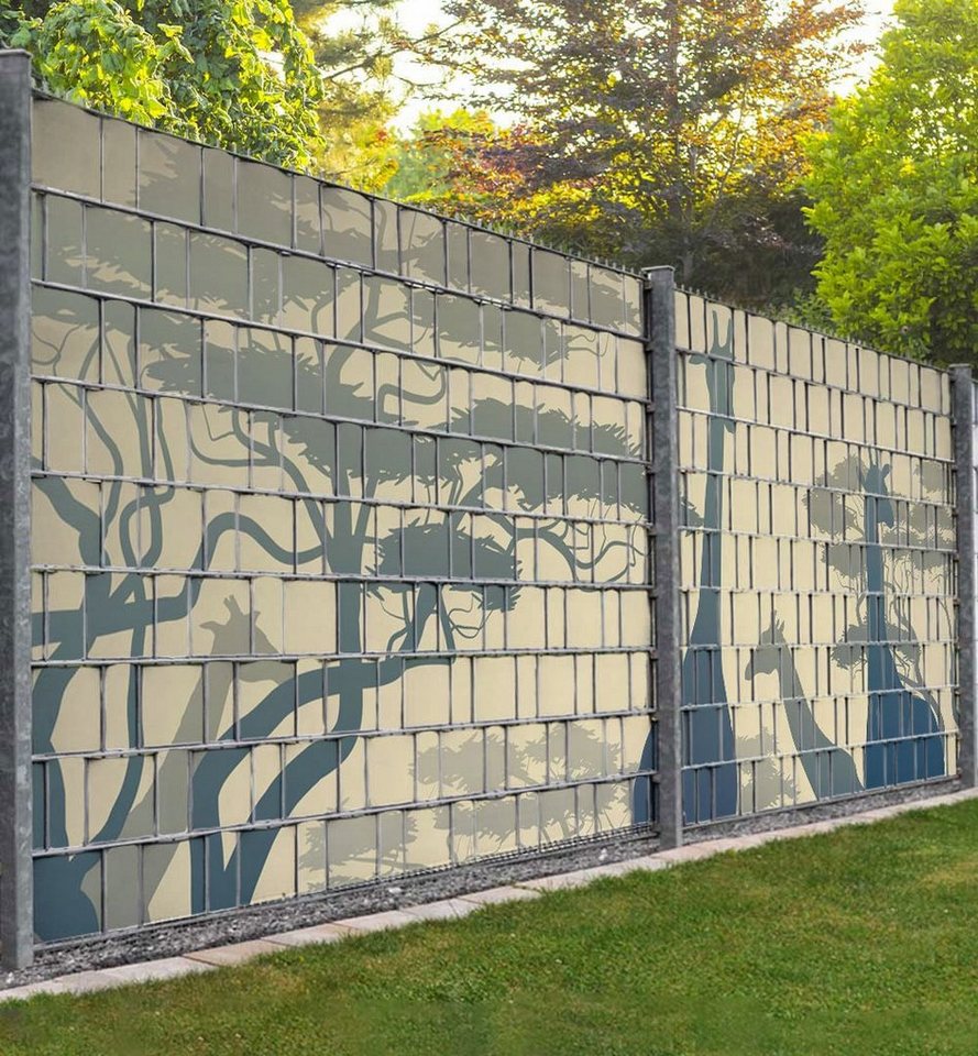 MyMaxxi Sichtschutzstreifen Sichtschutzstreifen Savannen Giraffen Sichtschutz Garten Zaun MyMaxxi Sichtschutzstreifen Sichtschutzstreifen Savannen Giraffen Sichtschutz Garten Zaun von MyMaxxi