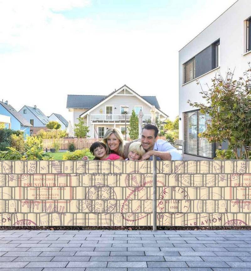 MyMaxxi Sichtschutzstreifen Sichtschutzstreifen Stempel Reise Sichtschutz Garten Zaun von MyMaxxi