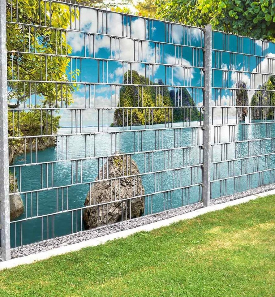 MyMaxxi Sichtschutzstreifen Sichtschutzstreifen Strand Berge Sichtschutz Garten Zaun MyMaxxi Sichtschutzstreifen Sichtschutzstreifen Strand Berge Sichtschutz Garten Zaun von MyMaxxi