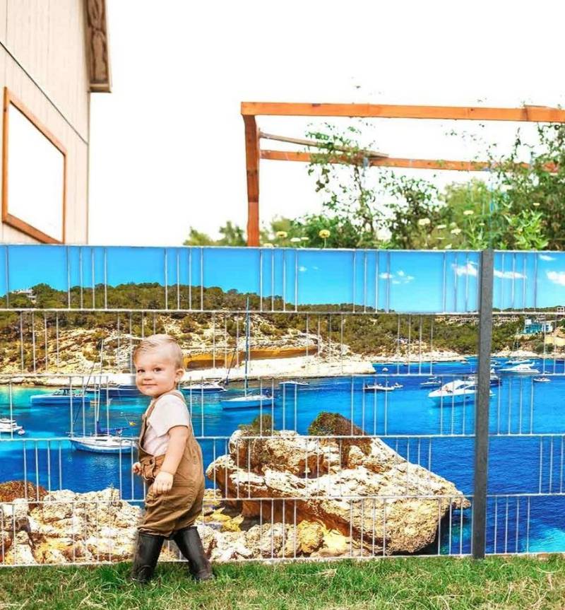 MyMaxxi Sichtschutzstreifen Sichtschutzstreifen Strand Lagune Sichtschutz Garten Zaun, (Strand Lagune) von MyMaxxi