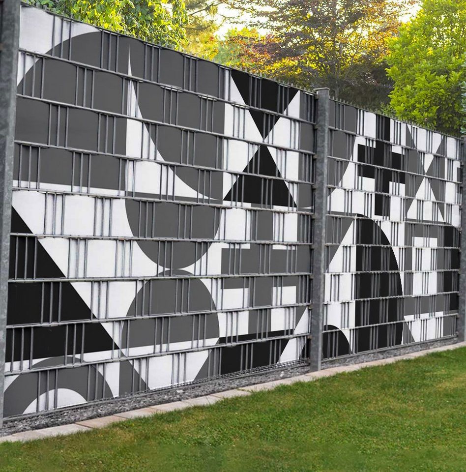 MyMaxxi Sichtschutzstreifen Sichtschutzstreifen Symbole schwarz weiß Sichtschutz Garten Zaun MyMaxxi Sichtschutzstreifen Sichtschutzstreifen Symbole schwarz weiß Sichtschutz Garten Zaun von MyMaxxi