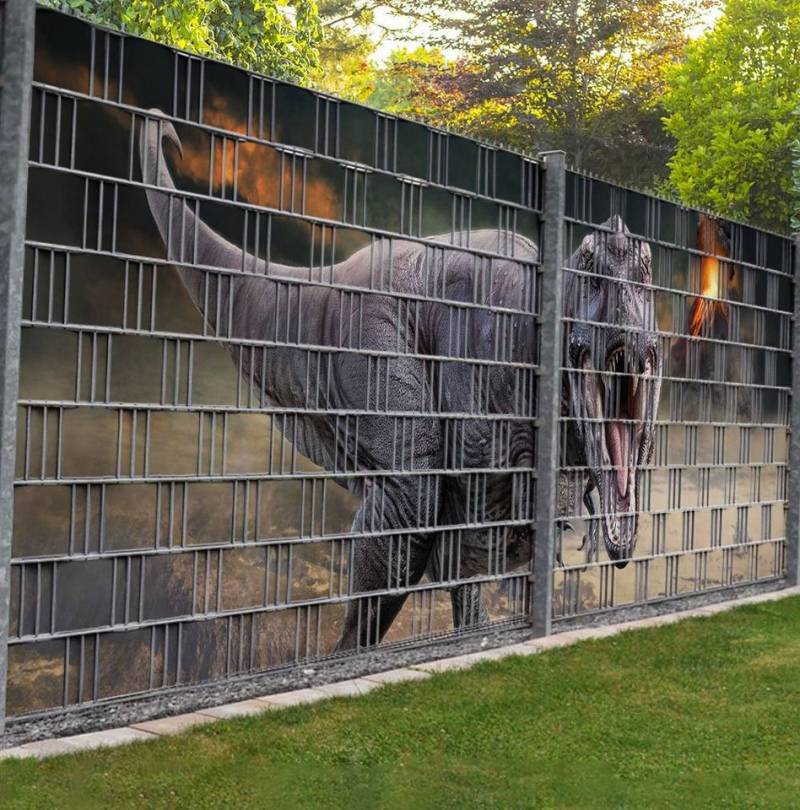 MyMaxxi Sichtschutzstreifen Sichtschutzstreifen T-Rex Sichtschutz Garten Zaun, (T-Rex) von MyMaxxi