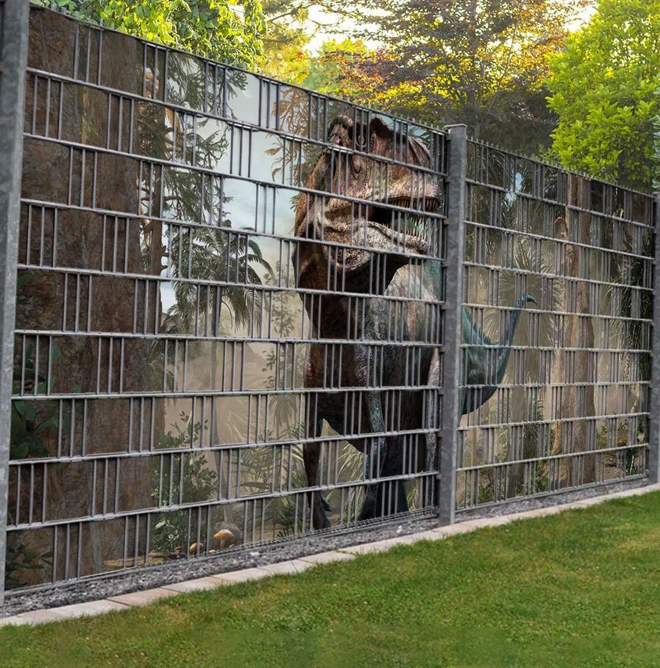 MyMaxxi Sichtschutzstreifen Zaunsichtschutz T-Rex im Dschungel Sichtschutz Garten Zaun MyMaxxi Sichtschutzstreifen Zaunsichtschutz T-Rex im Dschungel Sichtschutz Garten Zaun von MyMaxxi