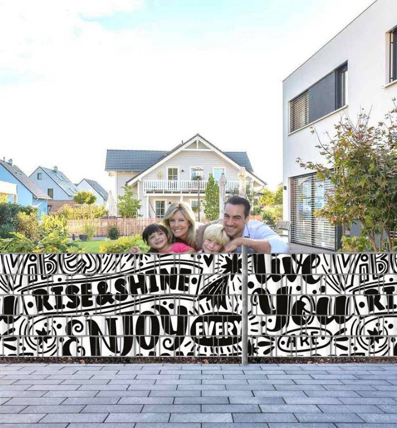 MyMaxxi Sichtschutzstreifen Sichtschutzstreifen Typographie Sichtschutz Garten Zaun von MyMaxxi