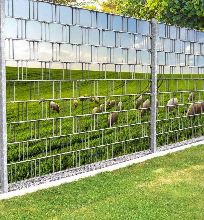 MyMaxxi Sichtschutzstreifen Sichtschutzstreifen Wiese Nr. 8 Sichtschutz Garten Zaun, (Wiese Nr. 8) von MyMaxxi