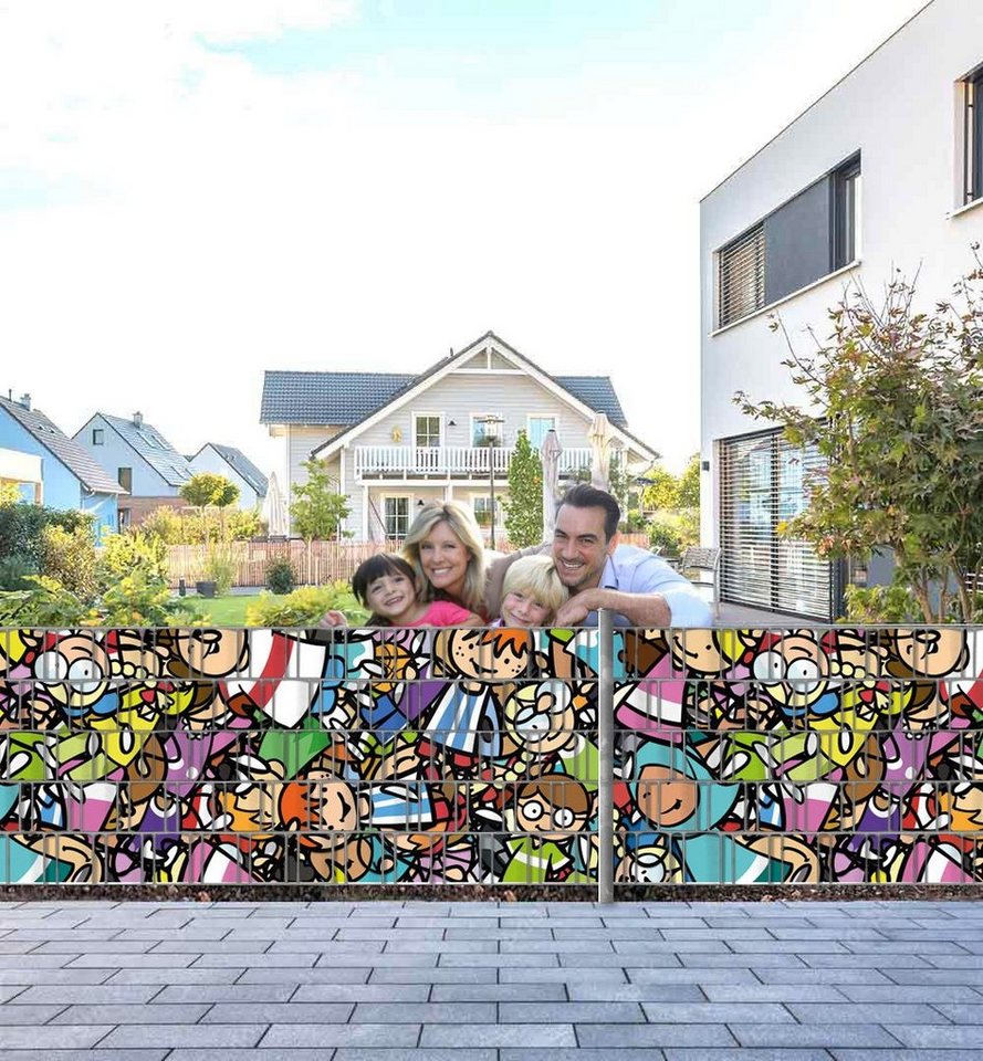 MyMaxxi Sichtschutzstreifen Sichtschutz Zaun bunte Grafik mit Cartoon Figuren Sichtschutzstreifen MyMaxxi Sichtschutzstreifen Sichtschutz Zaun bunte Grafik mit Cartoon Figuren Sichtschutzstreifen von MyMaxxi