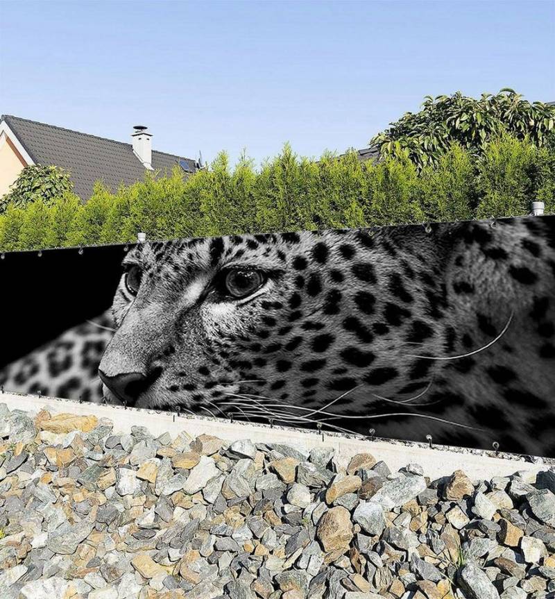 MyMaxxi Sichtschutzzaunmatten Zaunbanner Leopard grau Sichtschutz Garten Zaun, (Bambus grün) von MyMaxxi