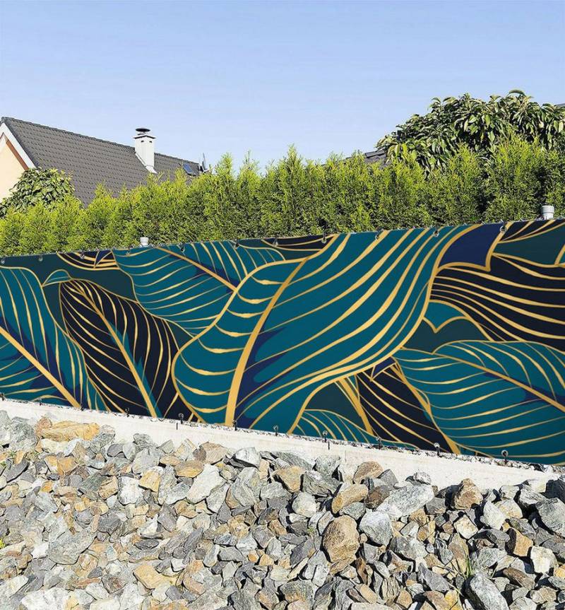 MyMaxxi Sichtschutzzaunmatten Zaunbanner Überlappende Dschungelblätter Sichtschutz Garten Zaun, (Bambus grün) von MyMaxxi