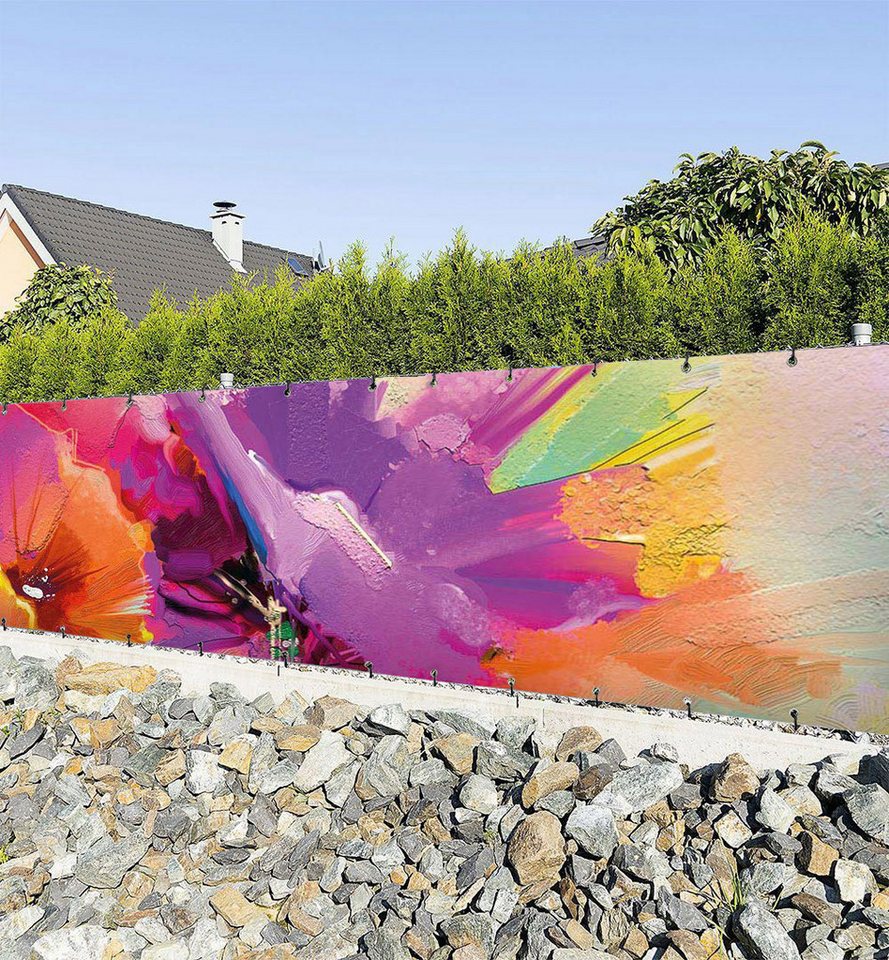 MyMaxxi Sichtschutzzaunmatten Zaunbanner bunte Blumen Malerei Sichtschutz Garten Zaun, (Bambus grün) MyMaxxi Sichtschutzzaunmatten Zaunbanner bunte Blumen Malerei Sichtschutz Garten Zaun, (Bambus grün) von MyMaxxi