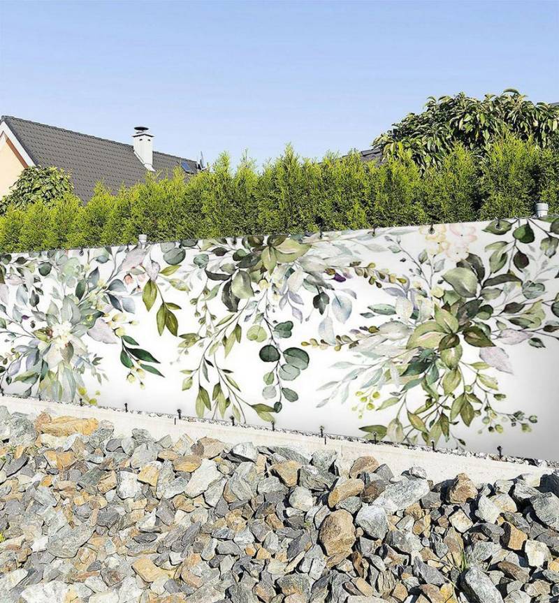 MyMaxxi Sichtschutzzaunmatten Zaunbanner hängende Pflanzen mit Blätter Sichtschutz Garten Zaun, (hängende Pflanzen mit Blätter) von MyMaxxi