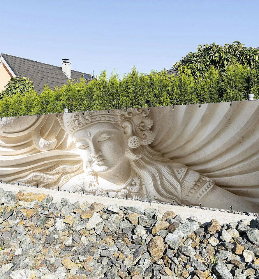 MyMaxxi Sichtschutzzaunmatten Zaunbanner versteinerte Buddha Figur 3D Sichtschutz Garten Zaun, (Bambus grün) MyMaxxi Sichtschutzzaunmatten Zaunbanner versteinerte Buddha Figur 3D Sichtschutz Garten Zaun, (Bambus grün) von MyMaxxi