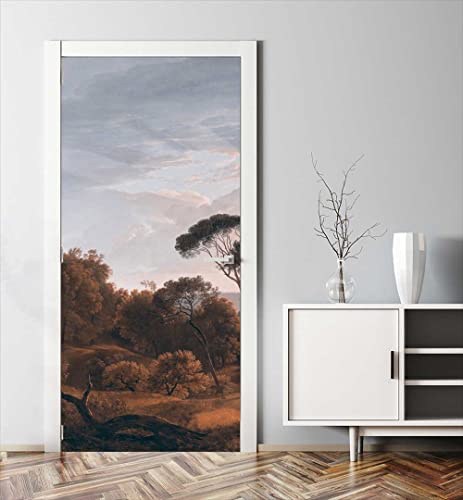 MyMaxxi | Tür bekleben mit Türtapete Selbstklebend 90x200 Italian Landscape 01 | Tür verschönern mit Türfolie | Türaufkleber XXL Türbilder | Türposter Türklebefolie Forest Sunset von MyMaxxi