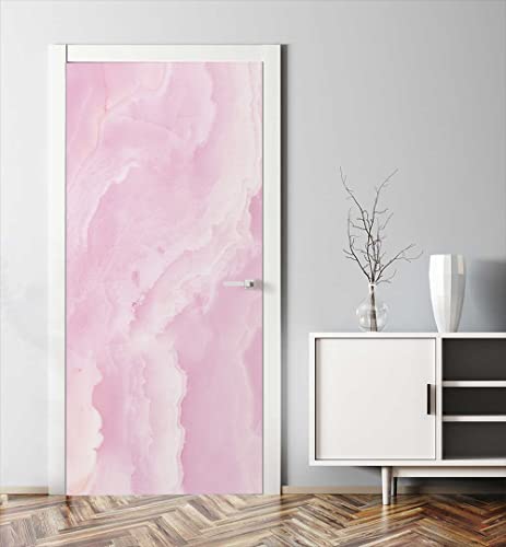 MyMaxxi | Tür bekleben mit Türtapete Selbstklebend 90x200 Marmor rosa Wellen |Tür verschönern mit Türfolie | Türaufkleber XXL Aufkleber Folie | Türposter Türklebefolie für jedes Zimmer - von MyMaxxi