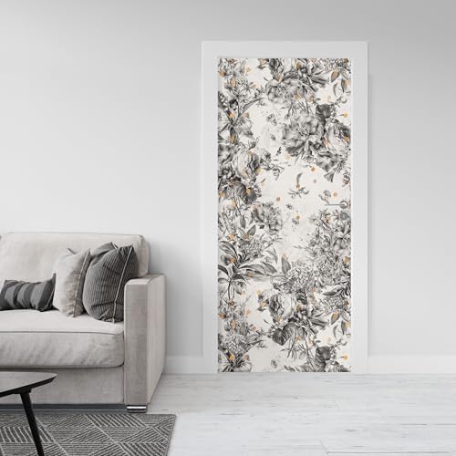 MyMaxxi - Tür bekleben mit Türtapete Türposter Türfolie Selbstklebend 90x200 Toile Blumen - Tür verschönern Türaufkleber Türklebefolie Blumen Zeichnung schwarz weiß MyMaxxi - Tür bekleben mit Türtapete Türposter Türfolie Selbstklebend 90x200 Toile Blumen - Tür verschönern Türaufkleber Türklebefolie Blumen Zeichnung schwarz weiß von MyMaxxi