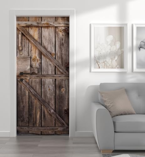 MyMaxxi - Tür bekleben mit Türtapete Türposter Türfolie Selbstklebend 90x200 Holztür Alt - Tür verschönern mit Türfolie - Türaufkleber Türklebefolie Holz Bretter von MyMaxxi