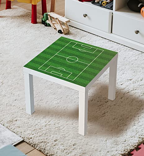 MyMaxxi | selbstklebende Tischfolie blasenfrei verkleben Fußballfeld Fussball Spielfolie kompatibel mit IKEA Lacktisch 50 x 50cm Aufkleber Sticker Kinderzimmer Spieltisch Brettspiele von MyMaxxi
