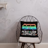 Peace Love Hippie Dekokissen von MyMysteryClosetShop