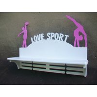 Trophäe Display Cases Personalisierte Geschenk Für Gymnastik Medaille Halter Geburtstagsgeschenk Sport Frauen Ihre Regal Aufhänger Holz von MyNiceWood