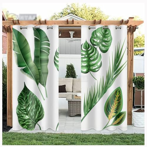 MyNvy pavillon Vorhang Outdoor Vorhänge Wasserfest Sonnenschutz Winddicht mit Ösen für Terrasse Garten Balkon Familienhaushalte einfache Montage /1 Stück(Color:a,Size:1.2 * 2.7m) von MyNvy