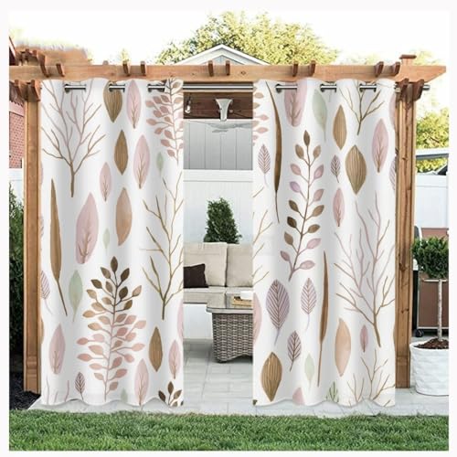 MyNvy pavillon Vorhang Outdoor Vorhänge Wasserfest Sonnenschutz Winddicht mit Ösen für Terrasse Garten Balkon Familienhaushalte einfache Montage /1 Stück(Color:b,Size:1.2 * 2.7m) von MyNvy