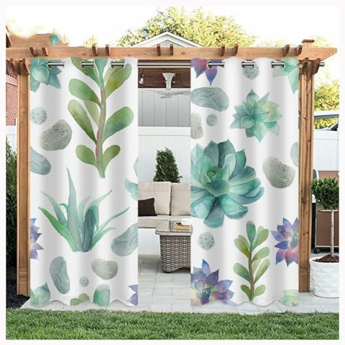 MyNvy pavillon Vorhang Outdoor Vorhänge Wasserfest Sonnenschutz Winddicht mit Ösen für Terrasse Garten Balkon Familienhaushalte einfache Montage /1 Stück(Color:c,Size:1.5 * 2.7m) von MyNvy