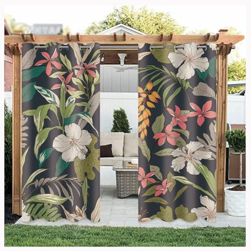 MyNvy pavillon Vorhang Outdoor Vorhänge Wasserfest Sonnenschutz Winddicht mit Ösen für Terrasse Garten Balkon Familienhaushalte einfache Montage /1 Stück(Color:d,Size:1.5 * 2.7m) von MyNvy
