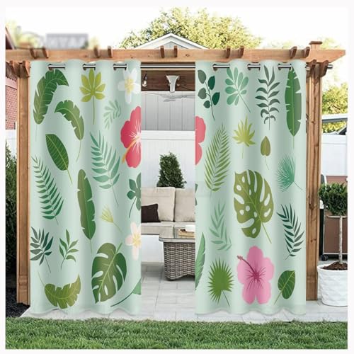 MyNvy pavillon Vorhang Outdoor Vorhänge Wasserfest Sonnenschutz Winddicht mit Ösen für Terrasse Garten Balkon Familienhaushalte einfache Montage /1 Stück(Color:e,Size:3.5 * 2.7m) von MyNvy